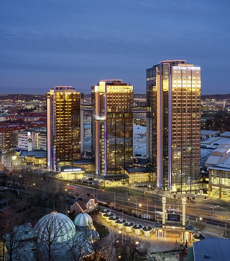 Gothia Towers från utsidan